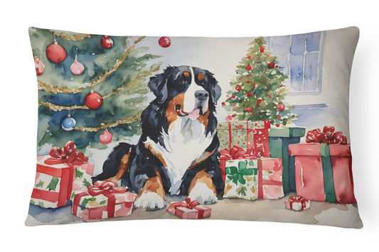 Buy this Bernese Mountain Dog Christmas Throw Pillow