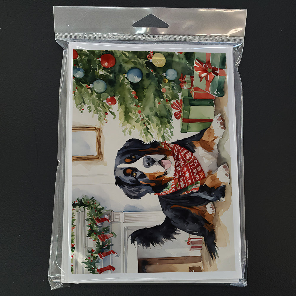 Bernese Mountain Dog Christmas Greeting Cards Pack of 8