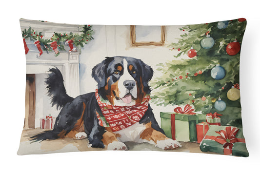 Buy this Bernese Mountain Dog Christmas Throw Pillow