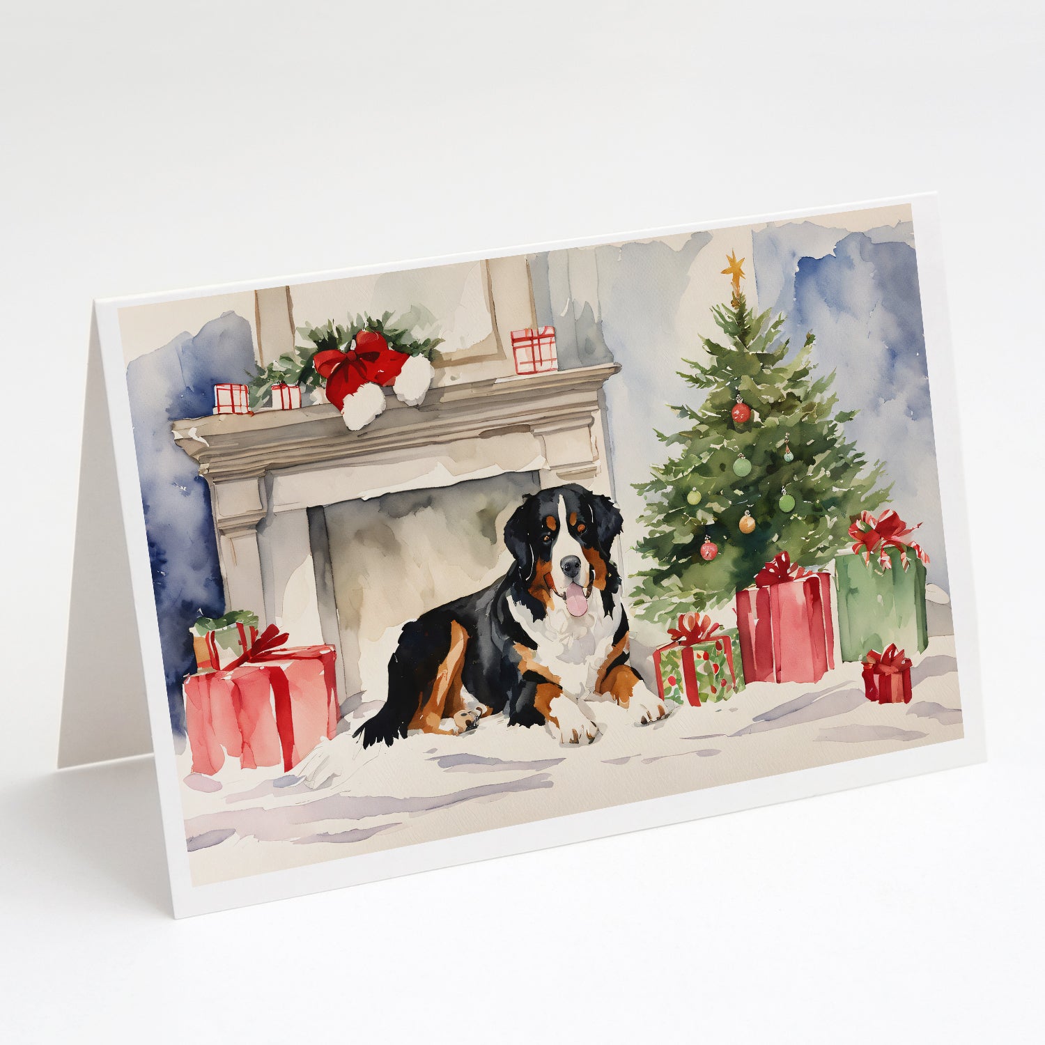 Buy this Bernese Mountain Dog Christmas Greeting Cards Pack of 8