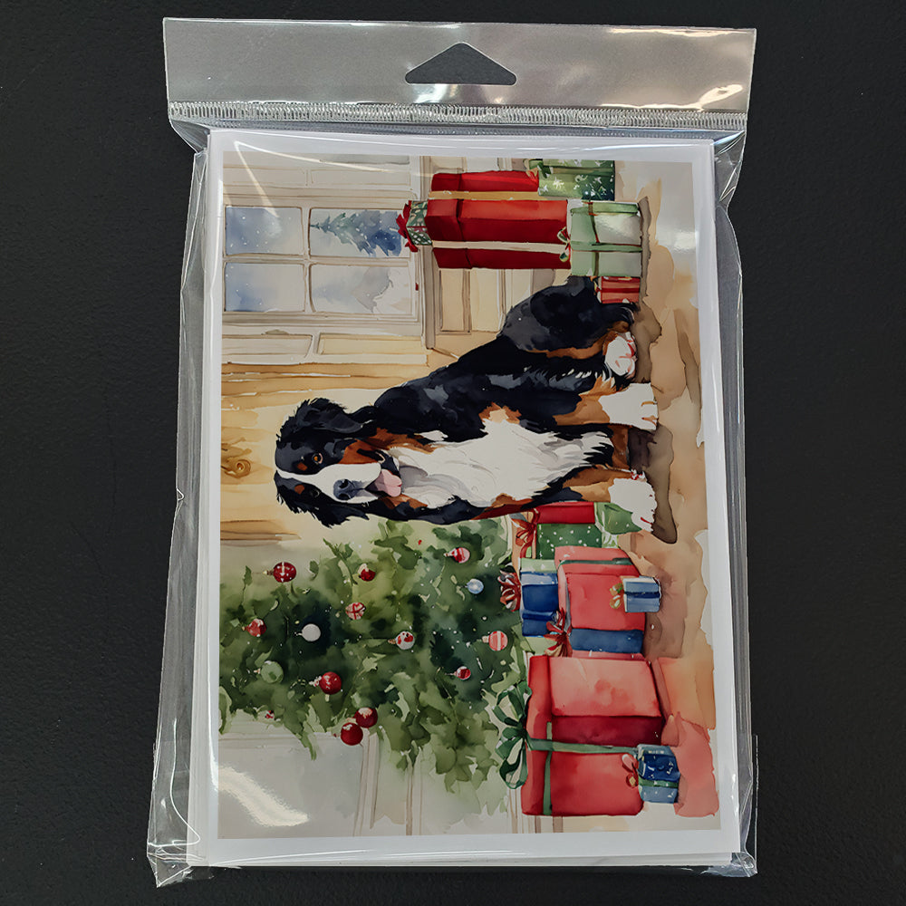 Bernese Mountain Dog Christmas Greeting Cards Pack of 8