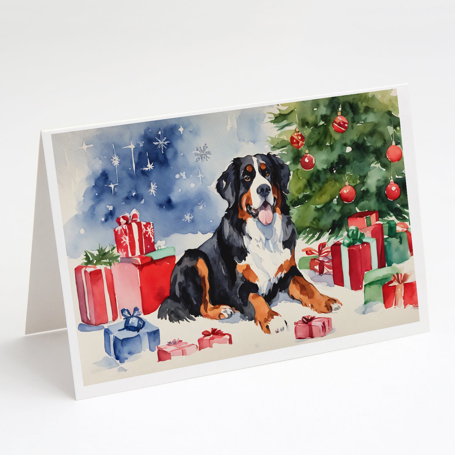 Buy this Bernese Mountain Dog Christmas Greeting Cards Pack of 8