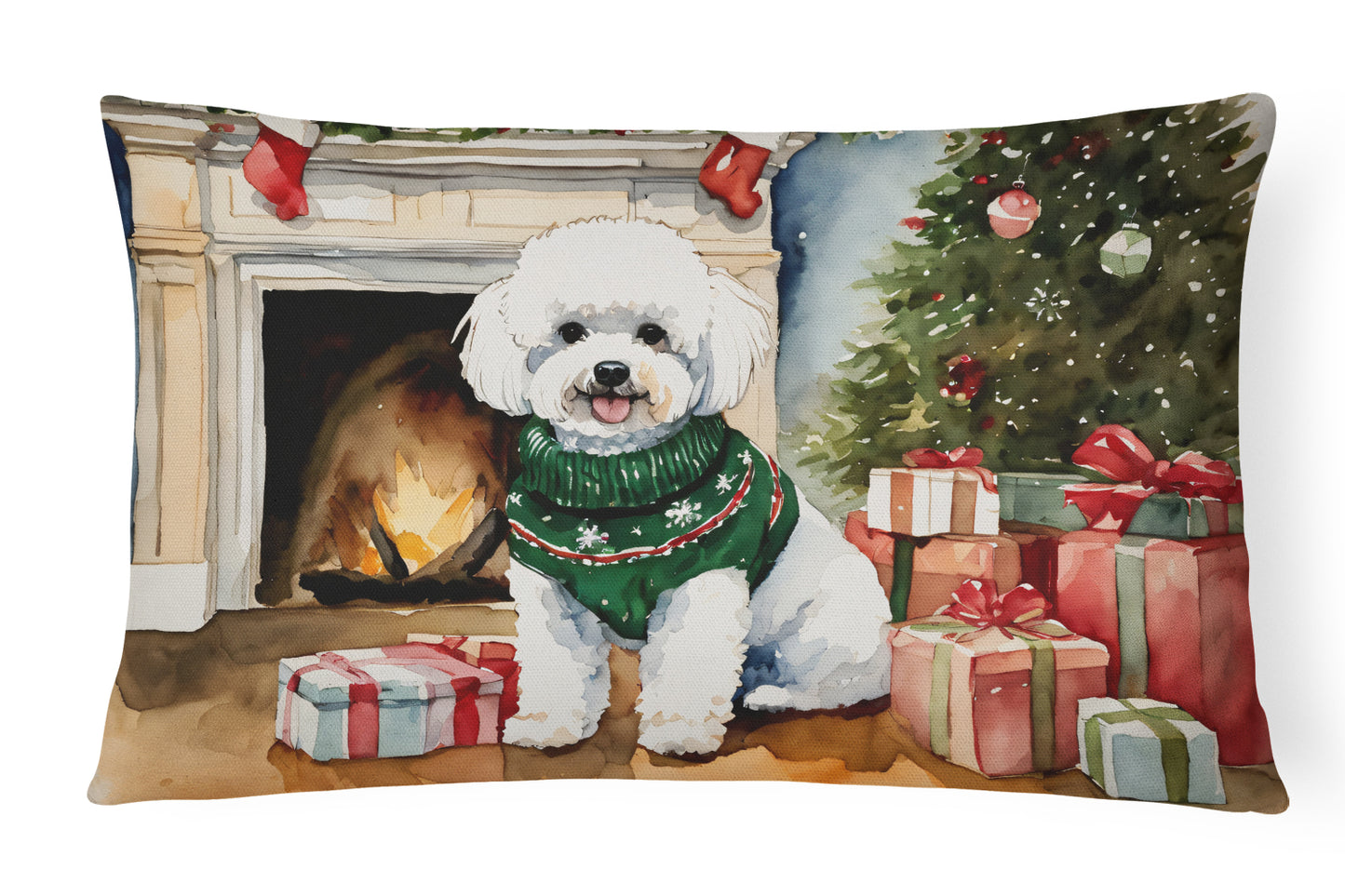 Buy this Bichon Frise Christmas Throw Pillow