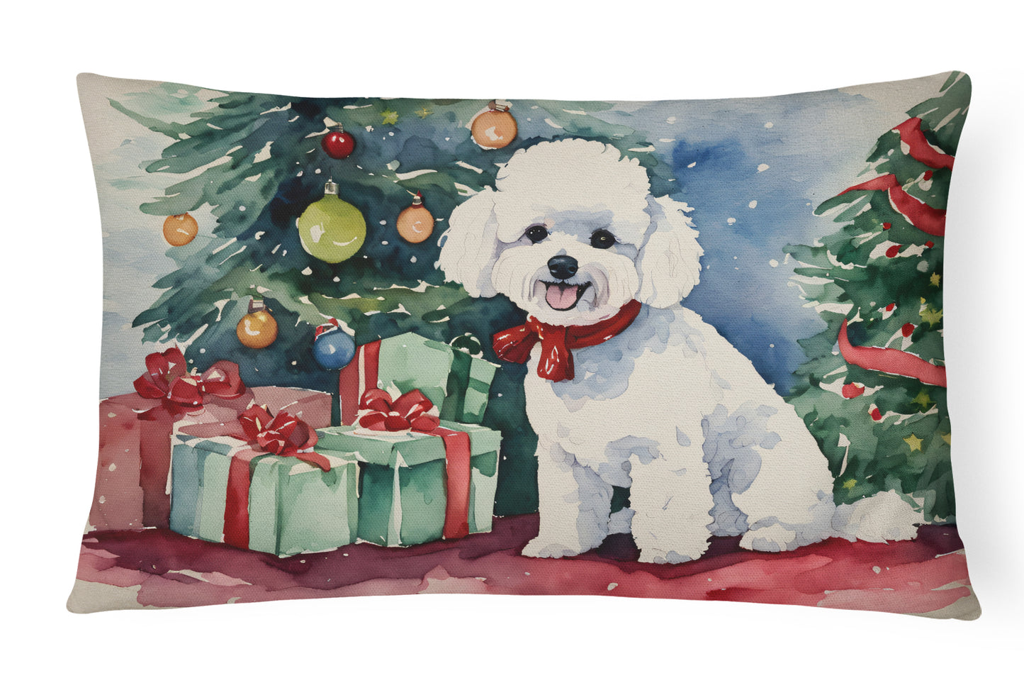 Buy this Bichon Frise Christmas Throw Pillow