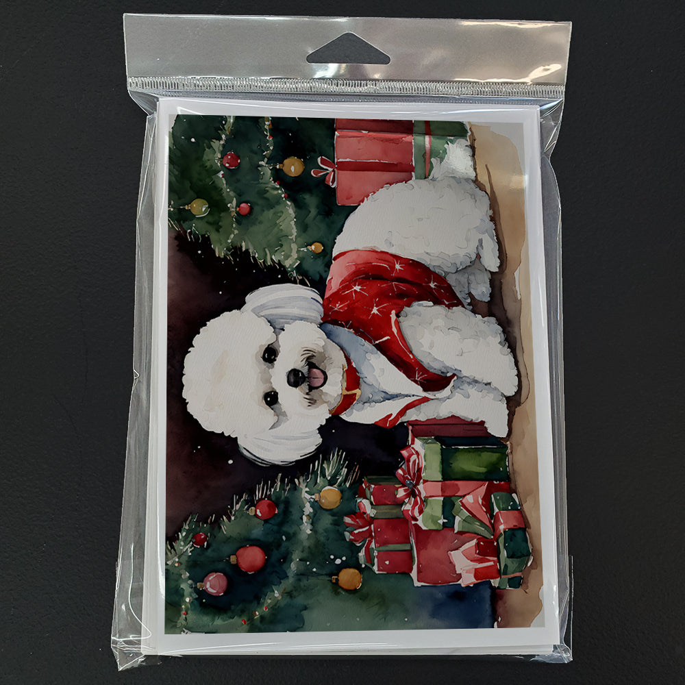 Bichon Frise Christmas Greeting Cards Pack of 8