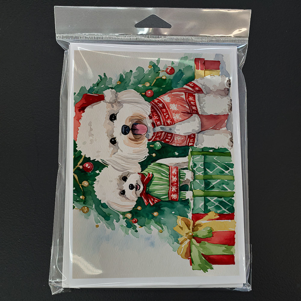 Bichon Frise Christmas Greeting Cards Pack of 8