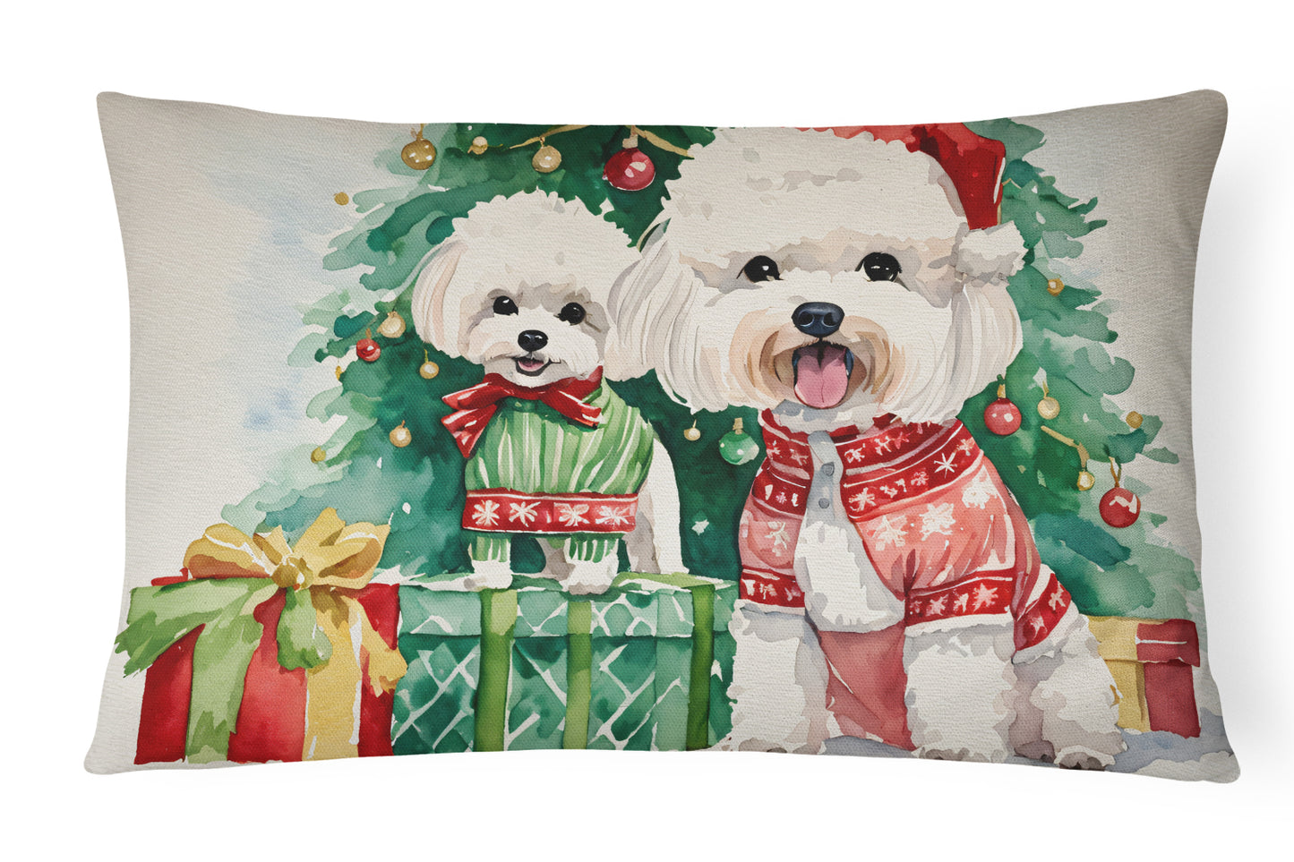 Buy this Bichon Frise Christmas Throw Pillow