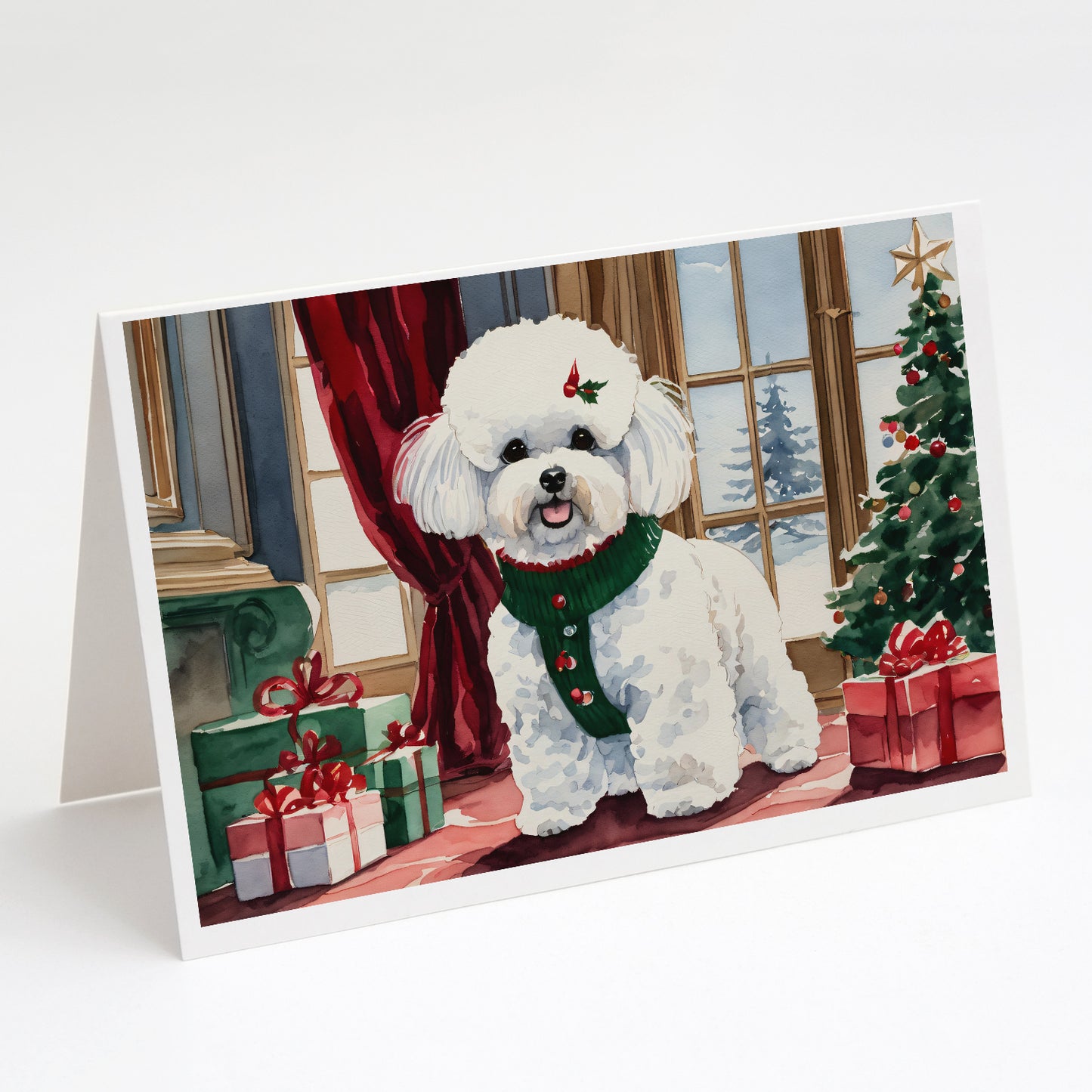 Buy this Bichon Frise Christmas Greeting Cards Pack of 8