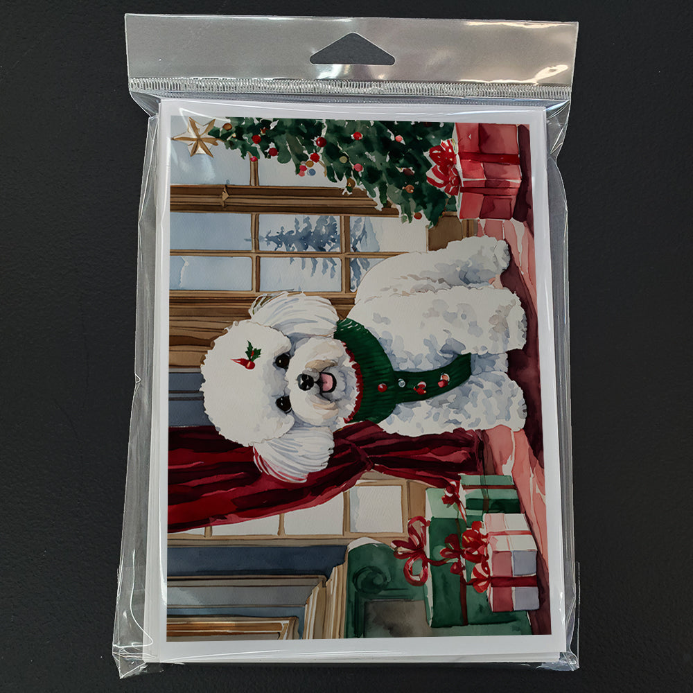 Bichon Frise Christmas Greeting Cards Pack of 8