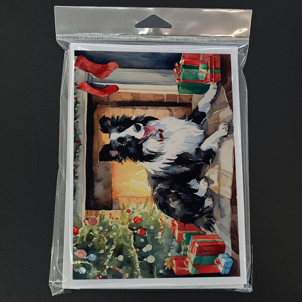 Border Collie Christmas Greeting Cards Pack of 8