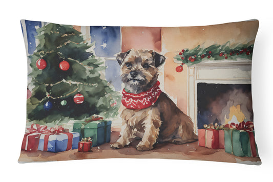 Buy this Border Terrier Christmas Throw Pillow