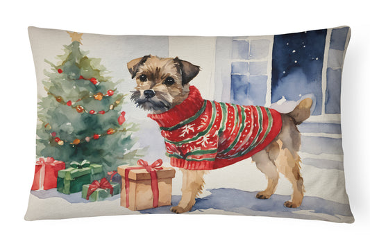 Buy this Border Terrier Christmas Throw Pillow