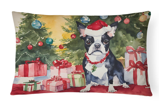 Buy this Boston Terrier Christmas Throw Pillow