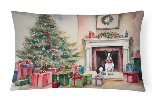 Buy this Boston Terrier Christmas Throw Pillow