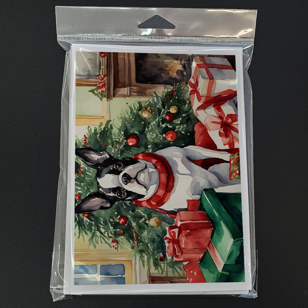 Boston Terrier Christmas Greeting Cards Pack of 8