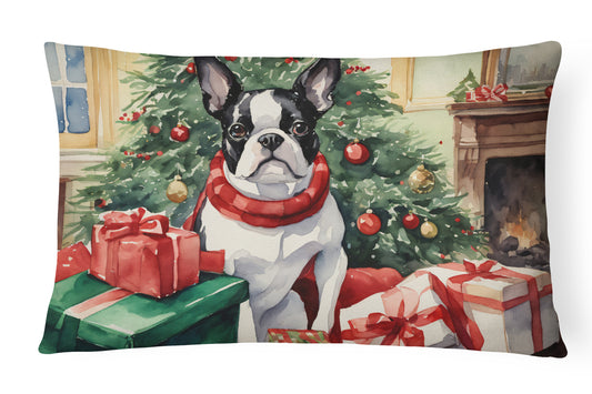 Buy this Boston Terrier Christmas Throw Pillow