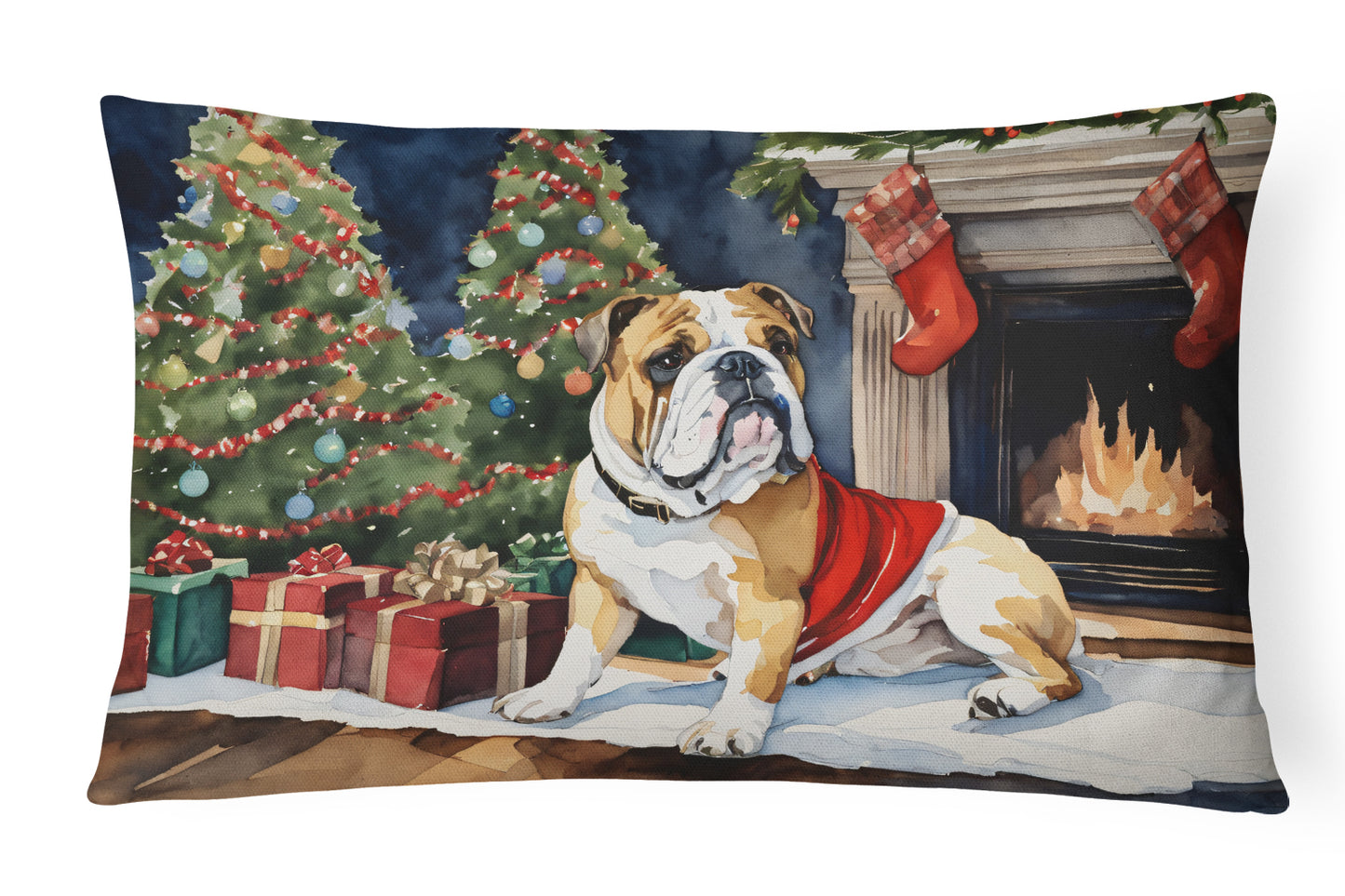 Buy this English Bulldog Christmas Throw Pillow