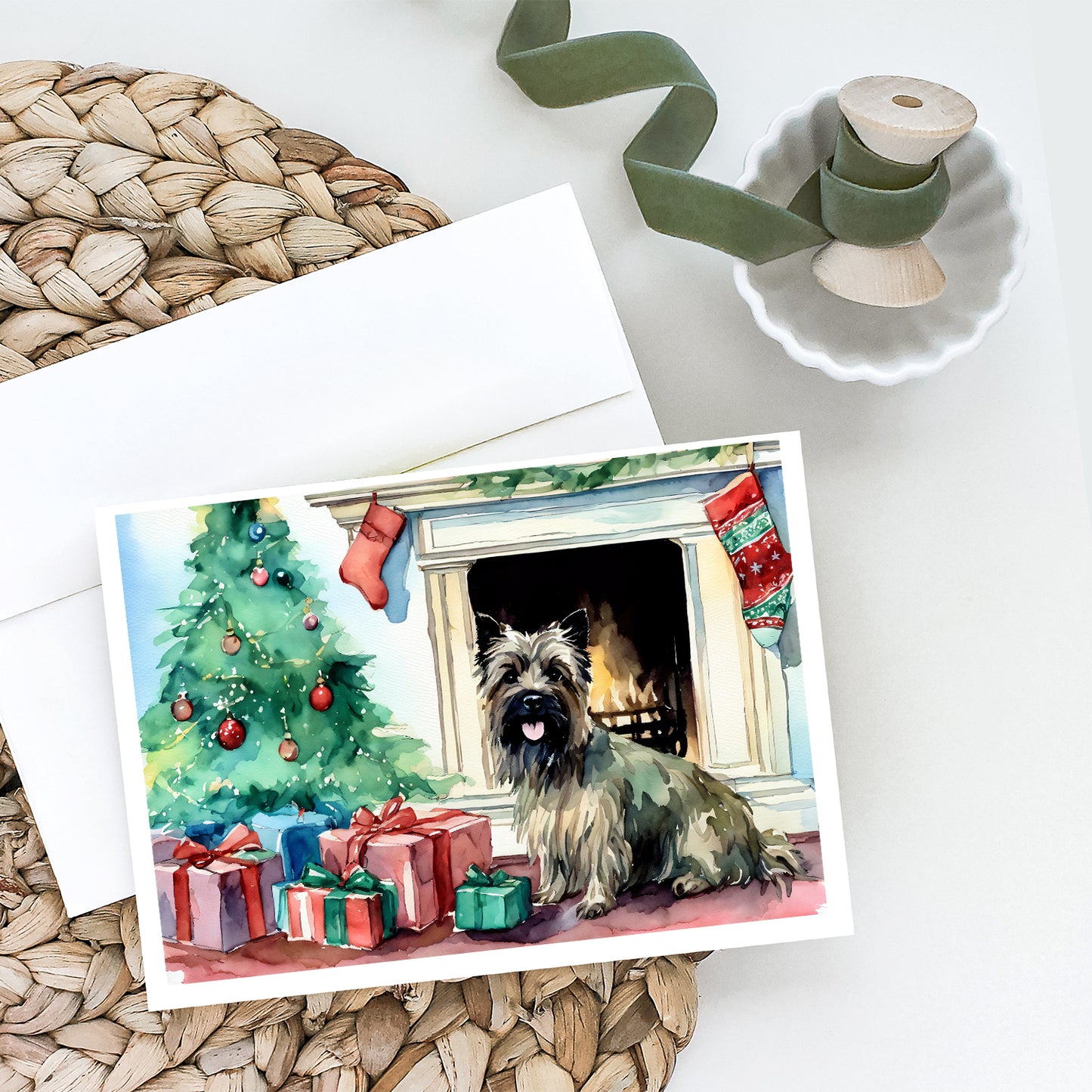 Cairn Terrier Christmas Greeting Cards Pack of 8