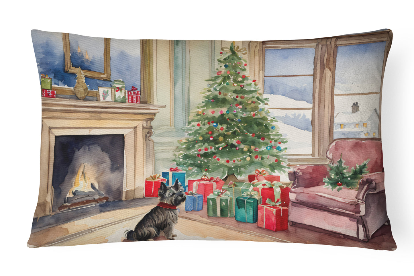 Buy this Cairn Terrier Christmas Throw Pillow