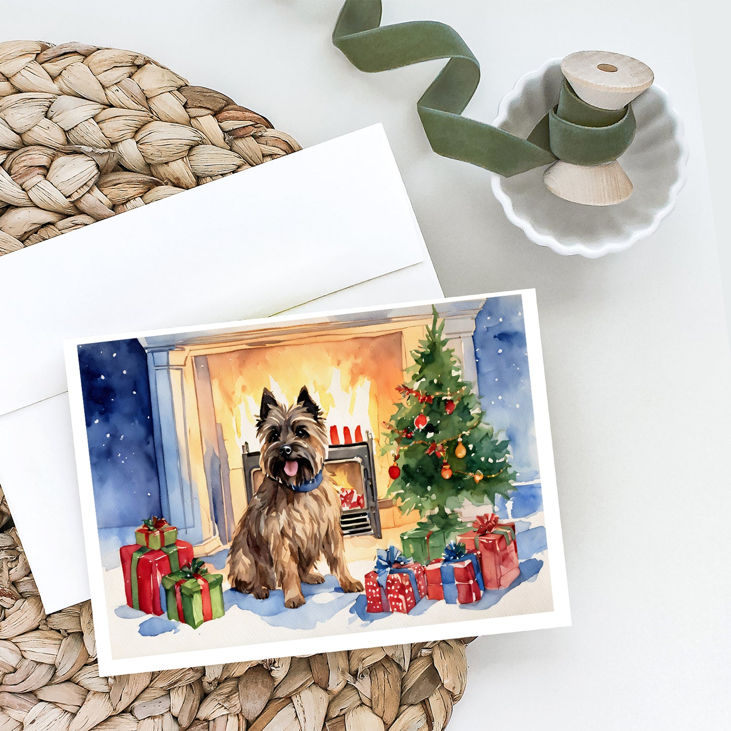 Cairn Terrier Christmas Greeting Cards Pack of 8