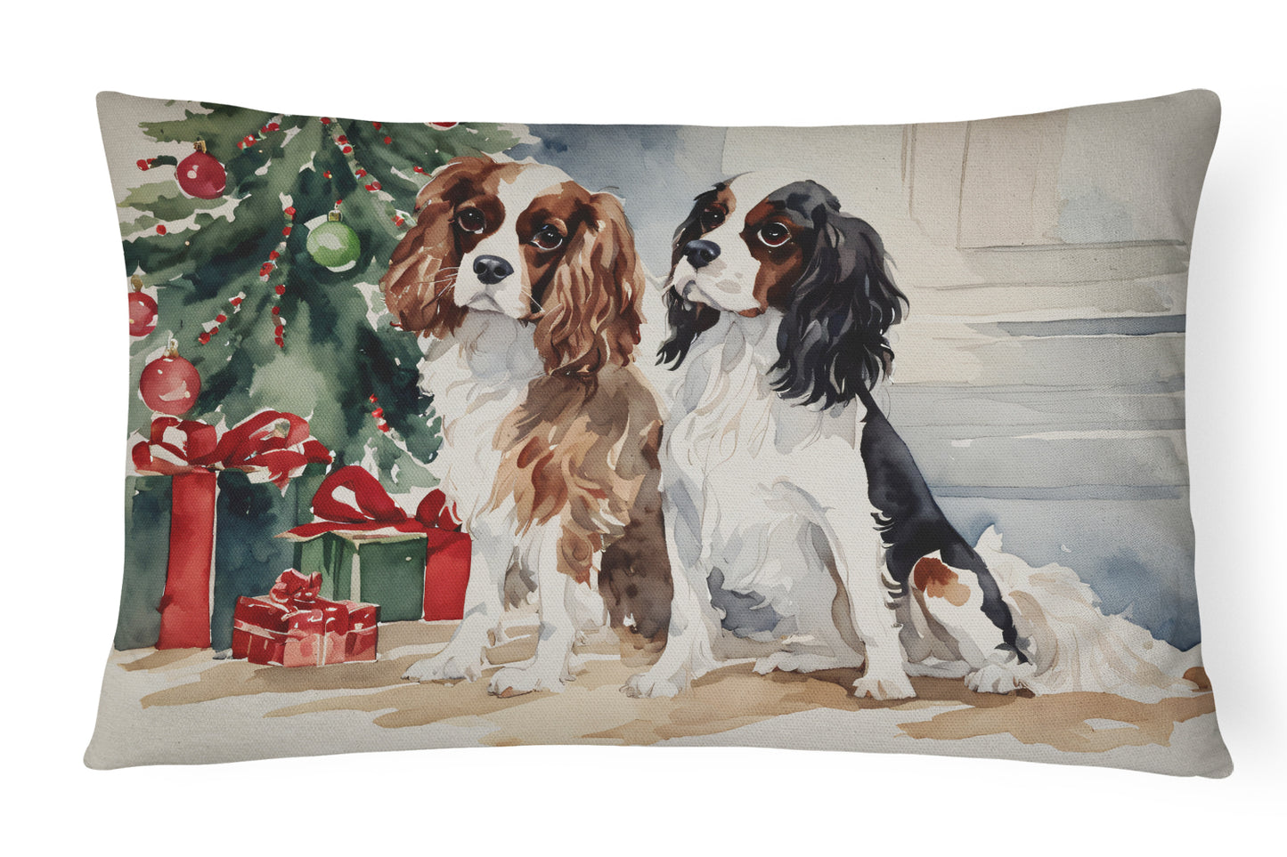 Buy this Cavalier Spaniel Christmas Throw Pillow