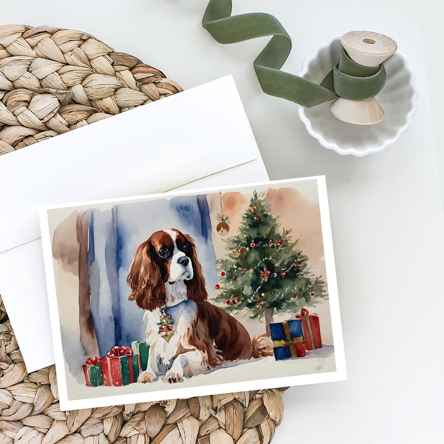Cavalier Spaniel Christmas Greeting Cards Pack of 8