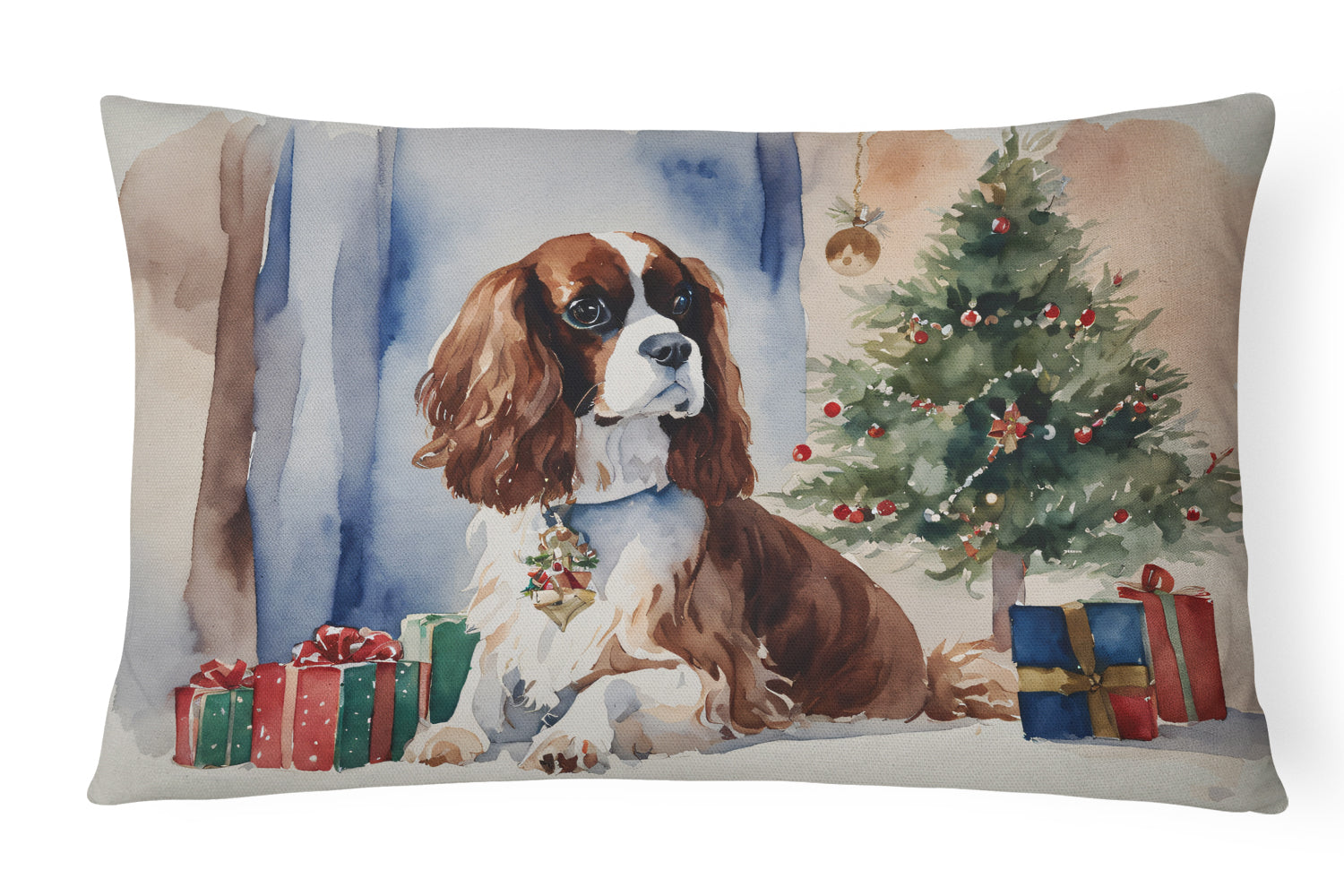 Buy this Cavalier Spaniel Christmas Throw Pillow