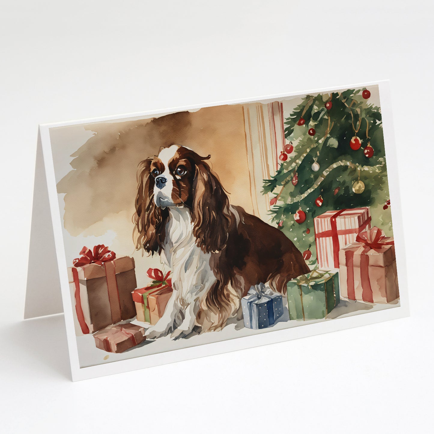 Buy this Cavalier Spaniel Christmas Greeting Cards Pack of 8