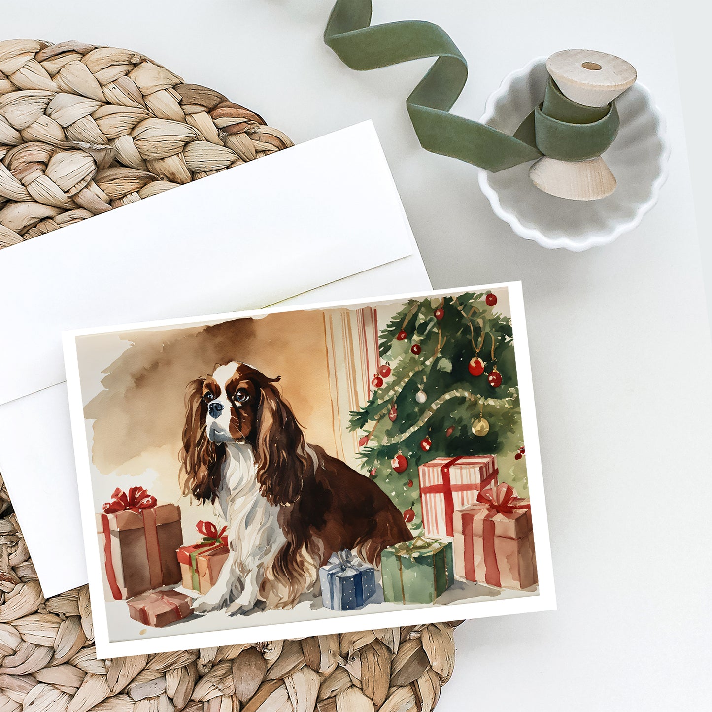 Cavalier Spaniel Christmas Greeting Cards Pack of 8