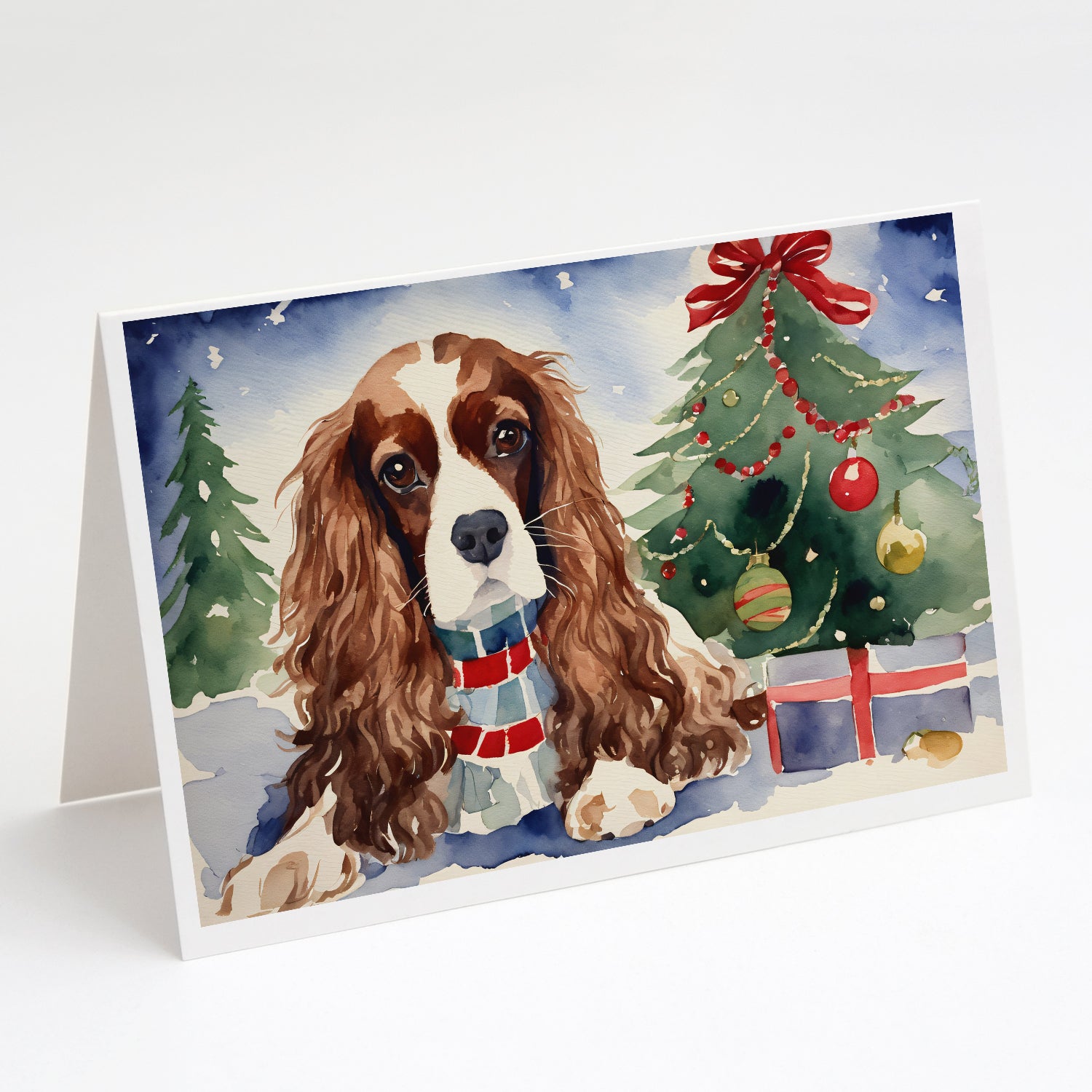 Buy this Cavalier Spaniel Christmas Greeting Cards Pack of 8