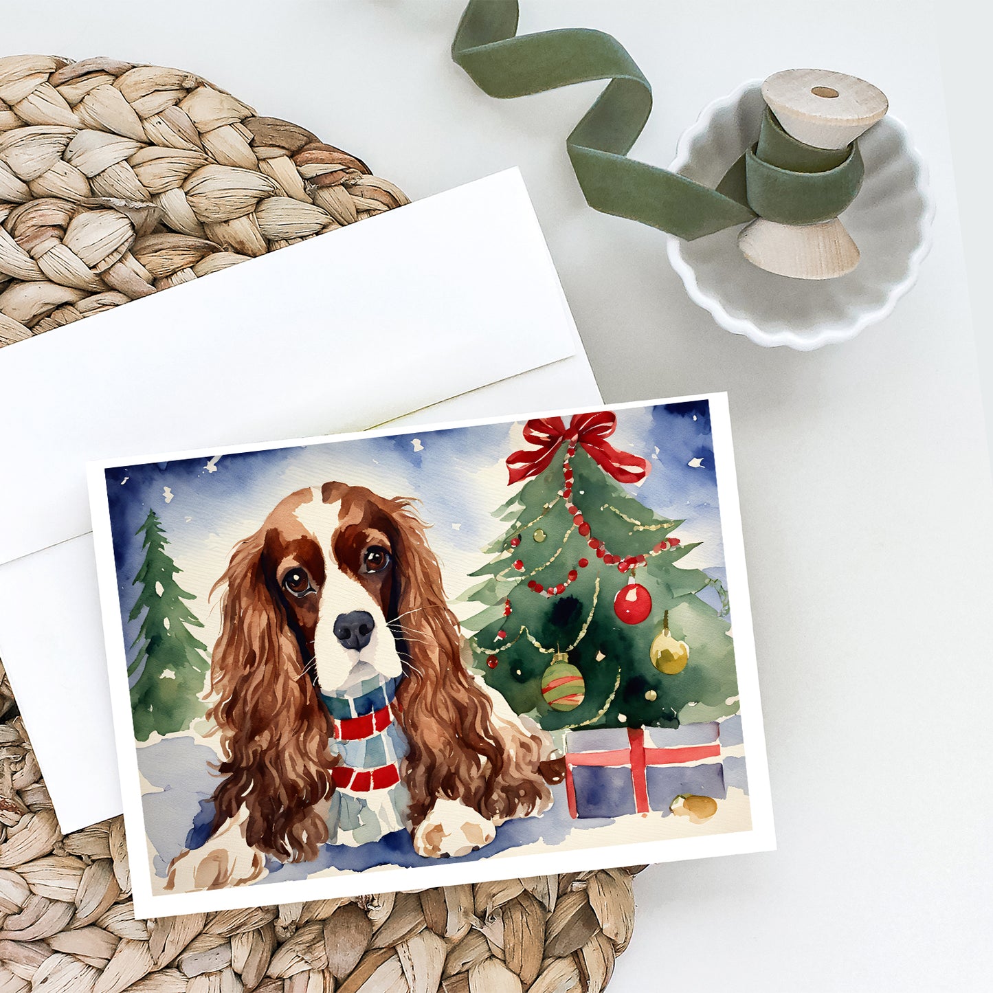 Cavalier Spaniel Christmas Greeting Cards Pack of 8