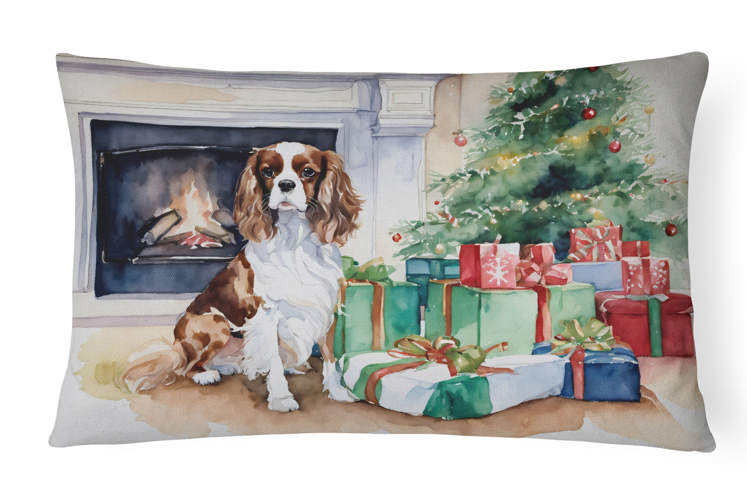 Buy this Cavalier Spaniel Christmas Throw Pillow