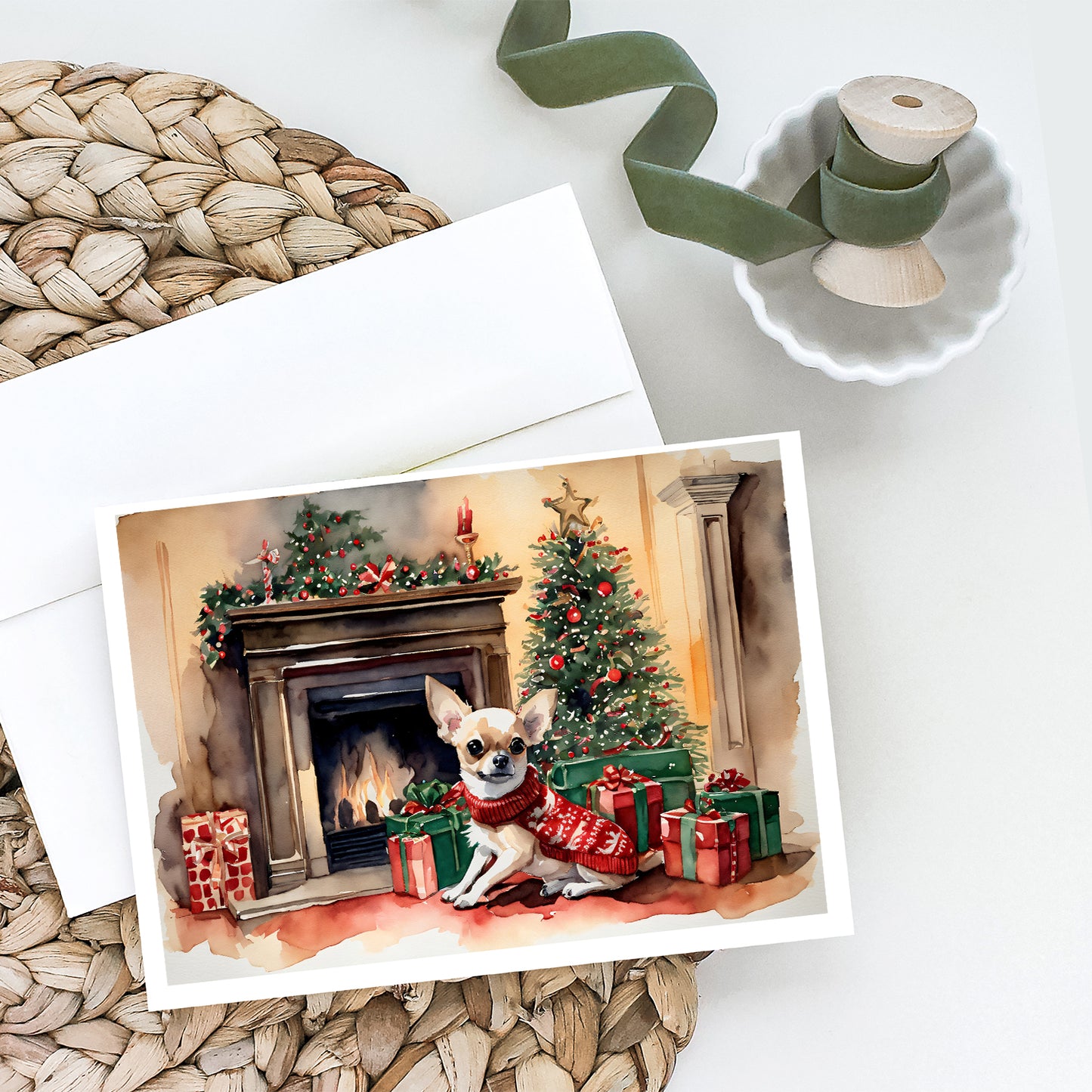 Chihuahua Christmas Greeting Cards Pack of 8