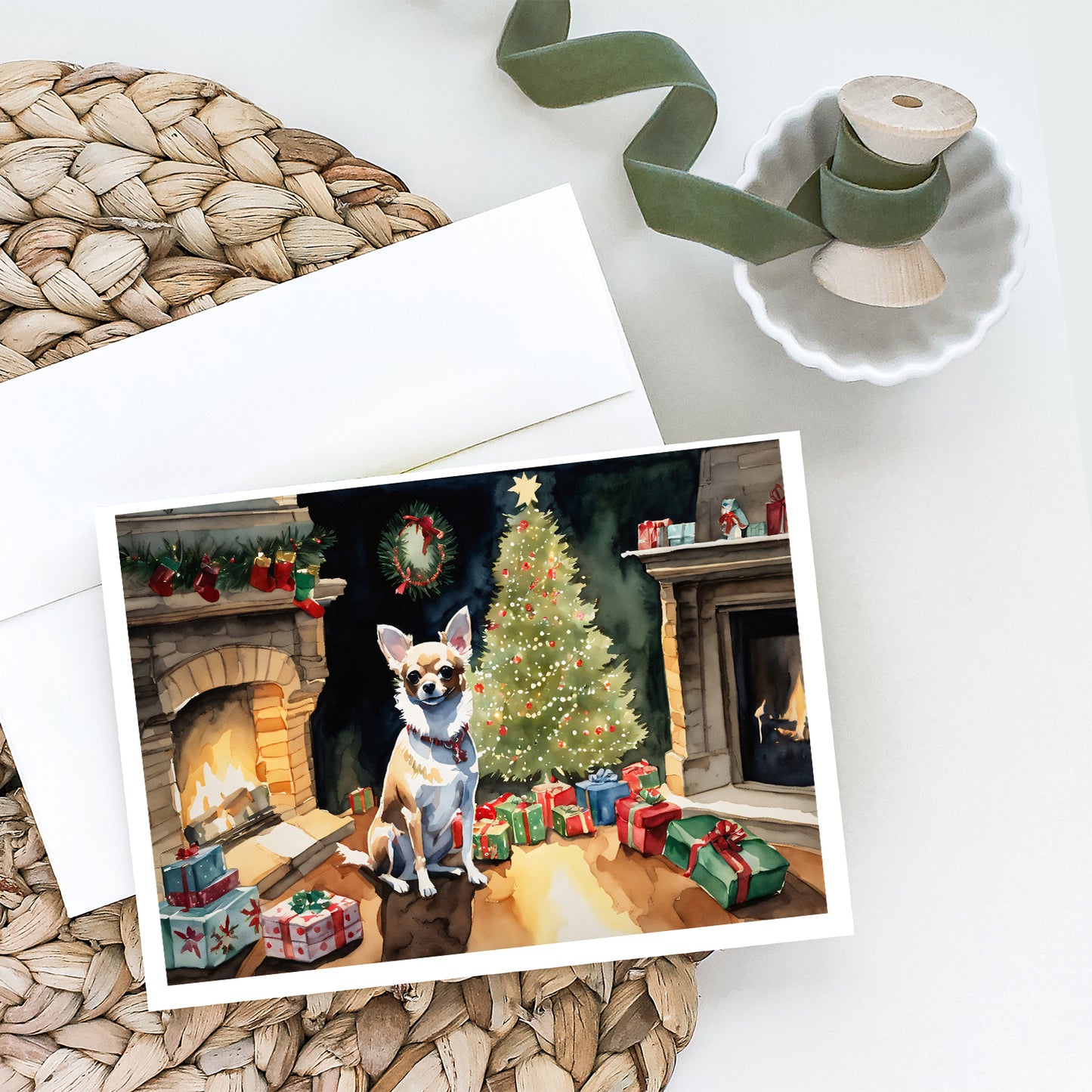 Chihuahua Christmas Greeting Cards Pack of 8