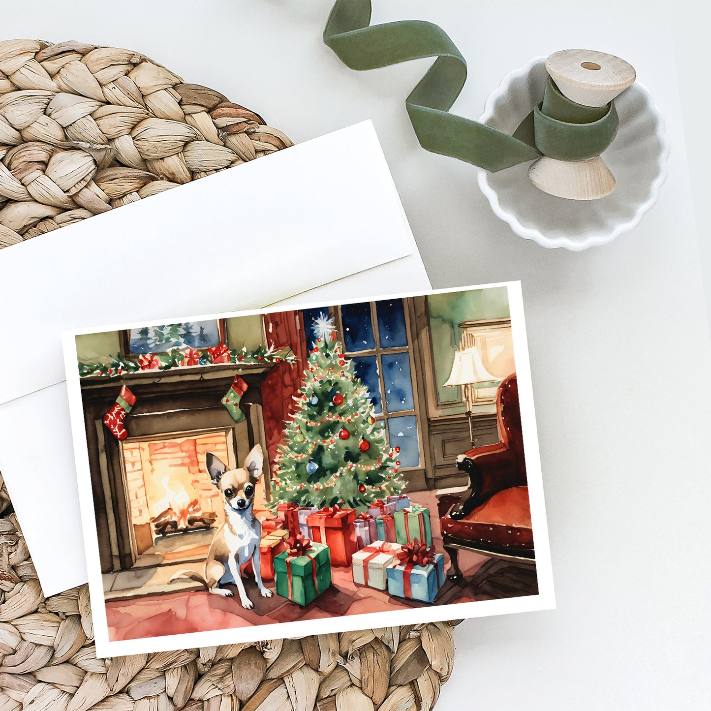 Chihuahua Christmas Greeting Cards Pack of 8