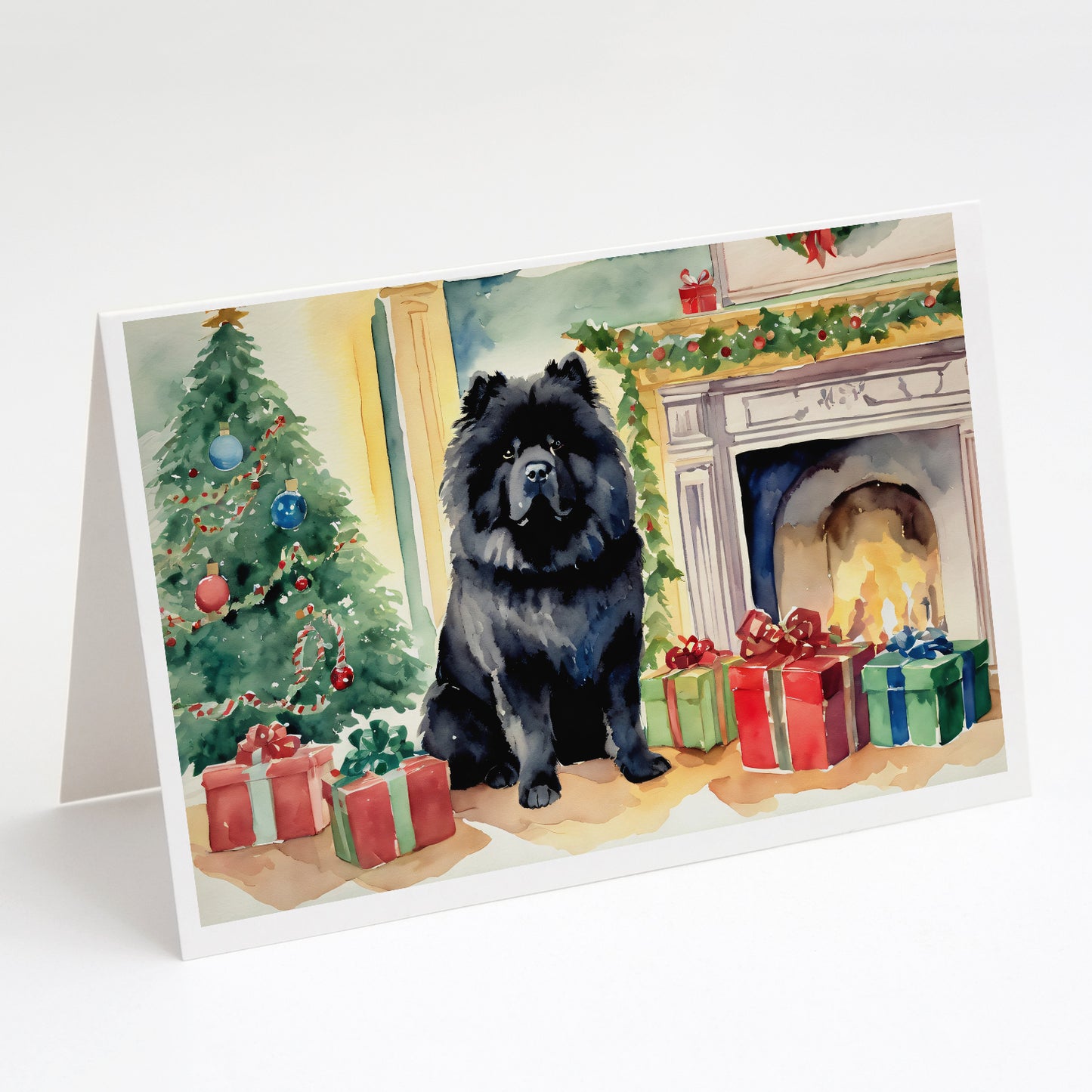 Buy this Black Chow Chow Christmas Greeting Cards Pack of 8