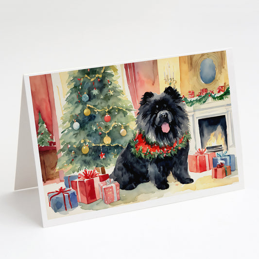 Buy this Black Chow Chow Christmas Greeting Cards Pack of 8