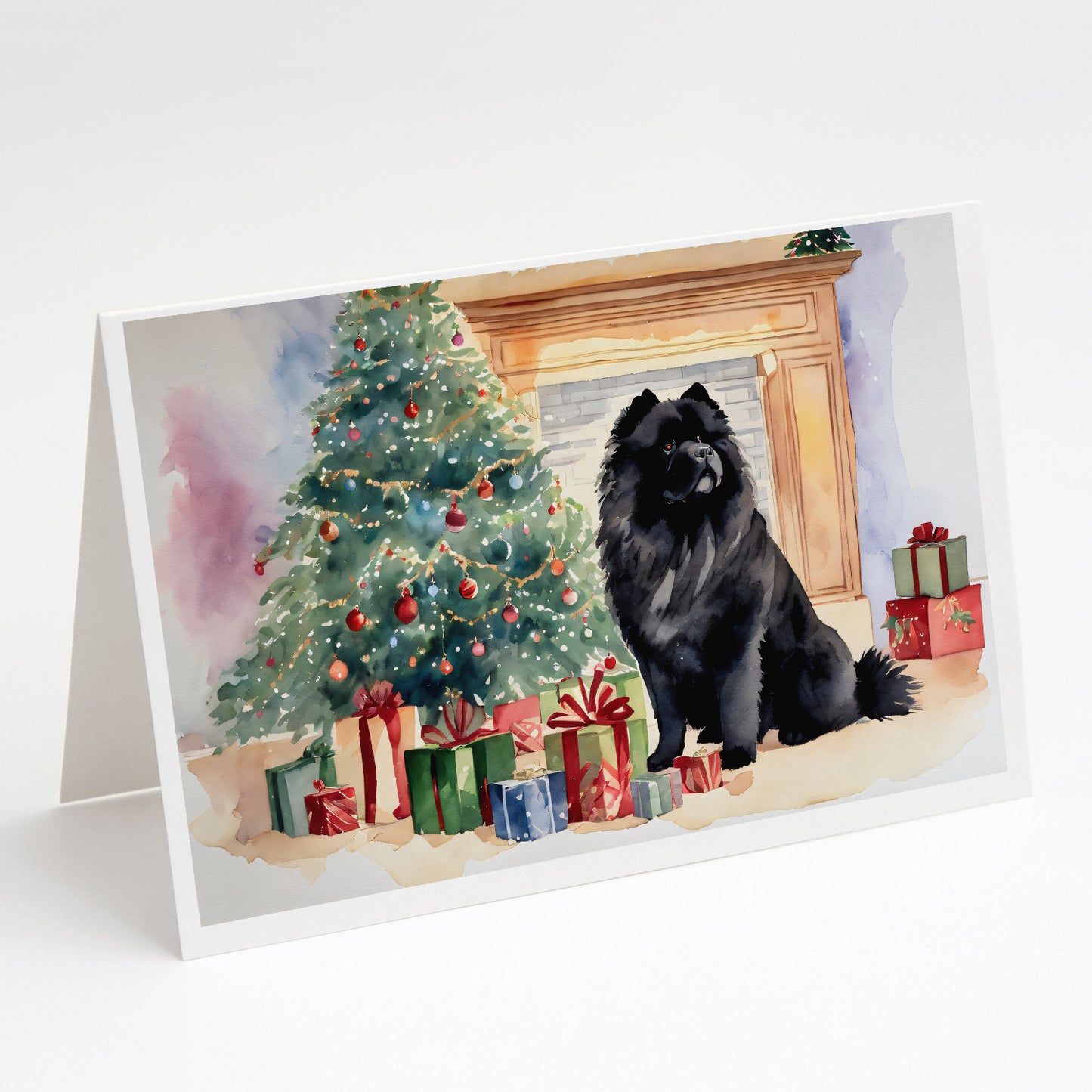 Buy this Black Chow Chow Christmas Greeting Cards Pack of 8