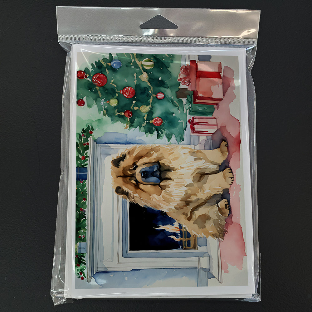 Chow Chow Christmas Greeting Cards Pack of 8