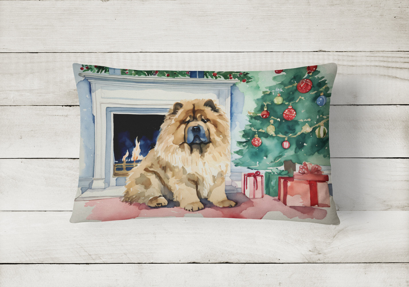 Chow Chow Christmas Throw Pillow