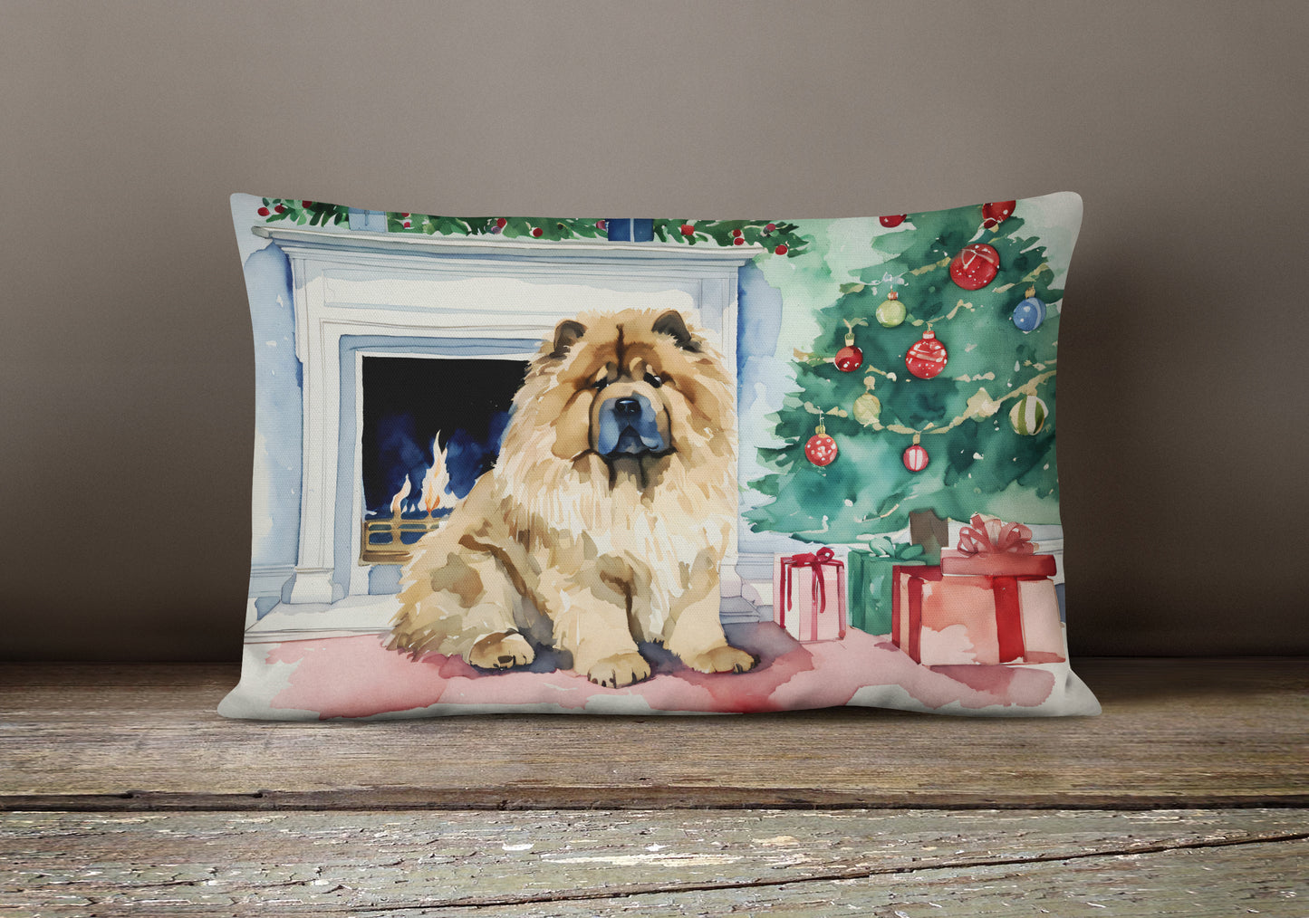 Chow Chow Christmas Throw Pillow