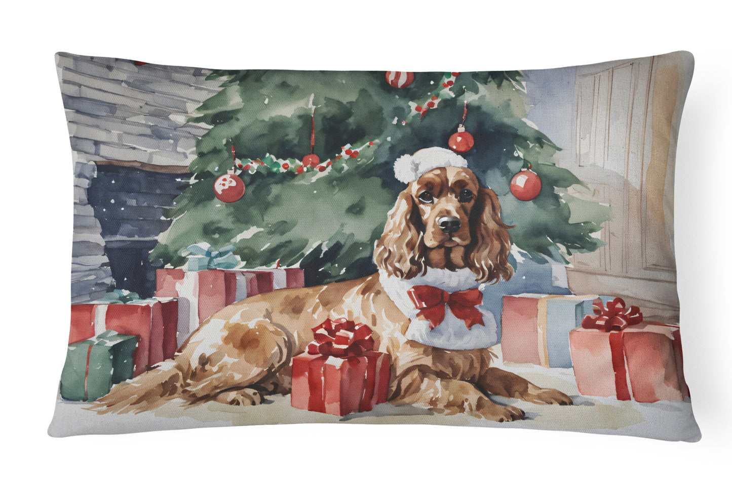 Buy this Cocker Spaniel Christmas Throw Pillow