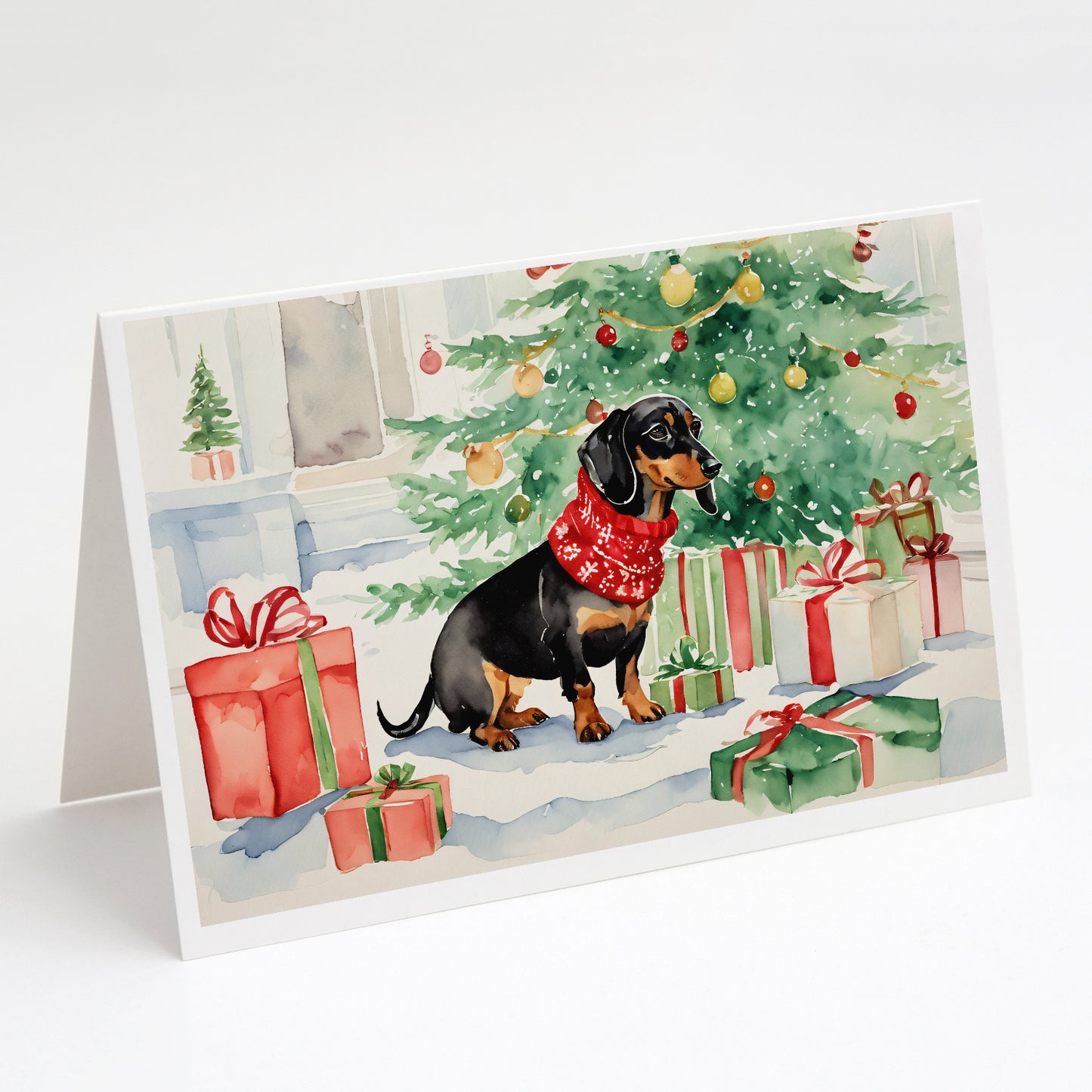 Buy this Black and Tan Dachshund Christmas Greeting Cards Pack of 8