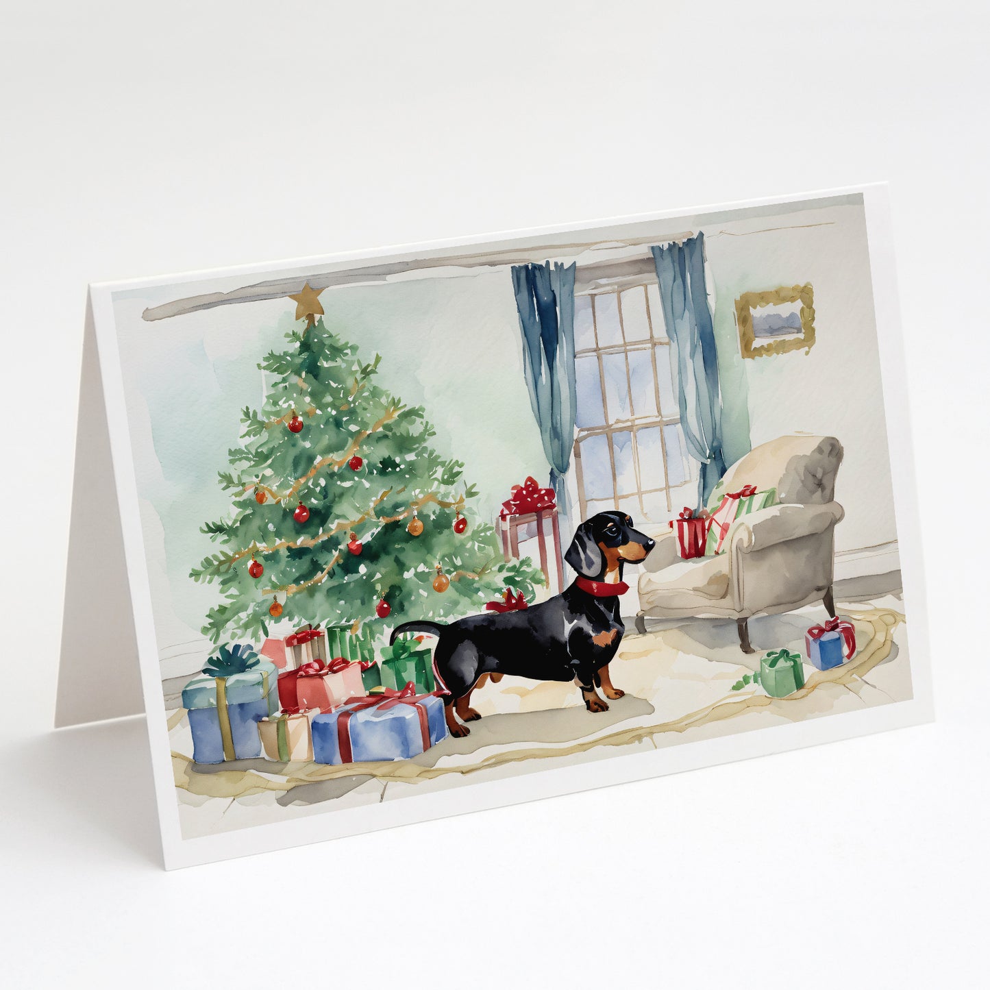 Buy this Black and Tan Dachshund Christmas Greeting Cards Pack of 8