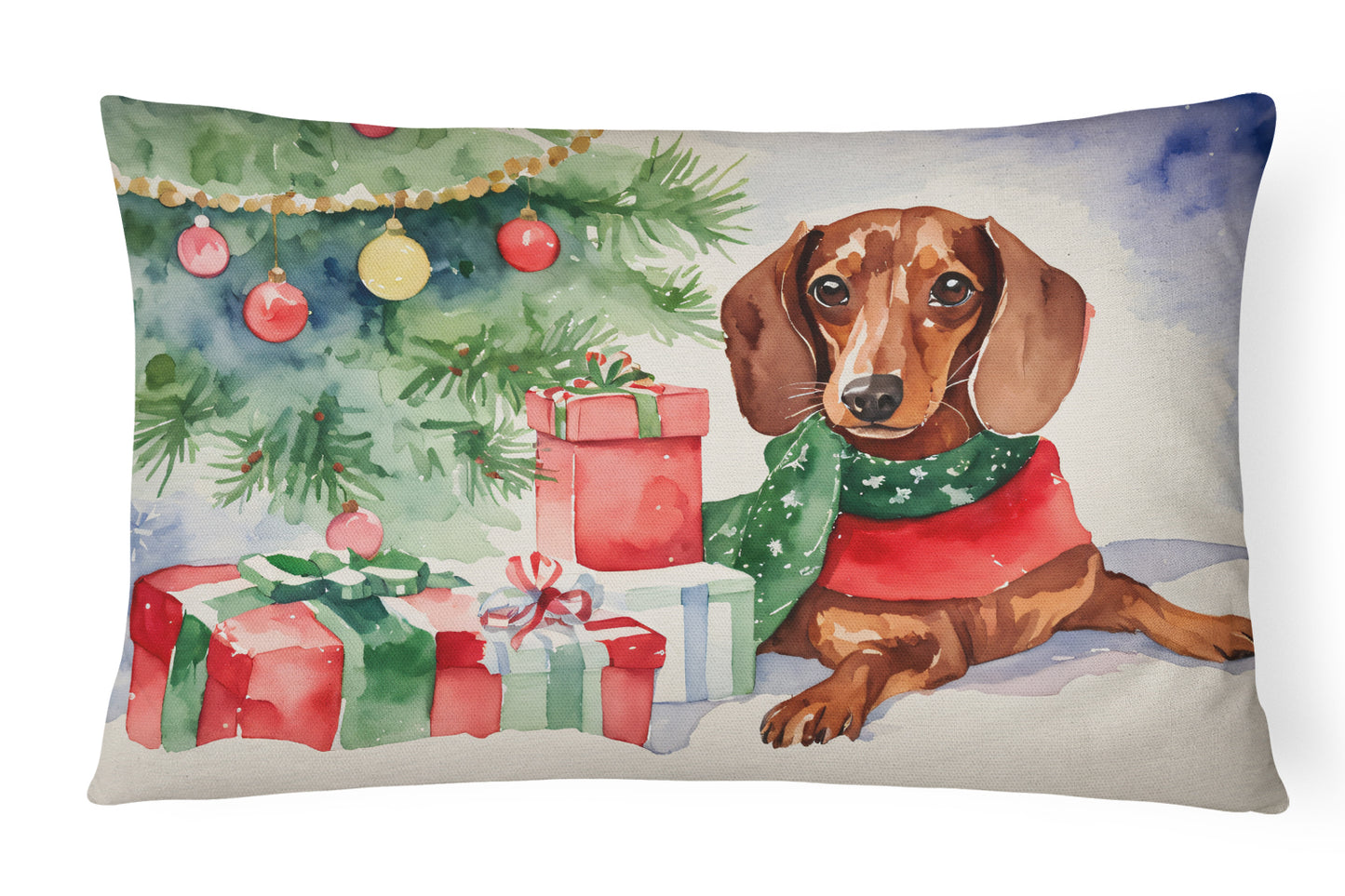 Buy this Dachshund Christmas Throw Pillow