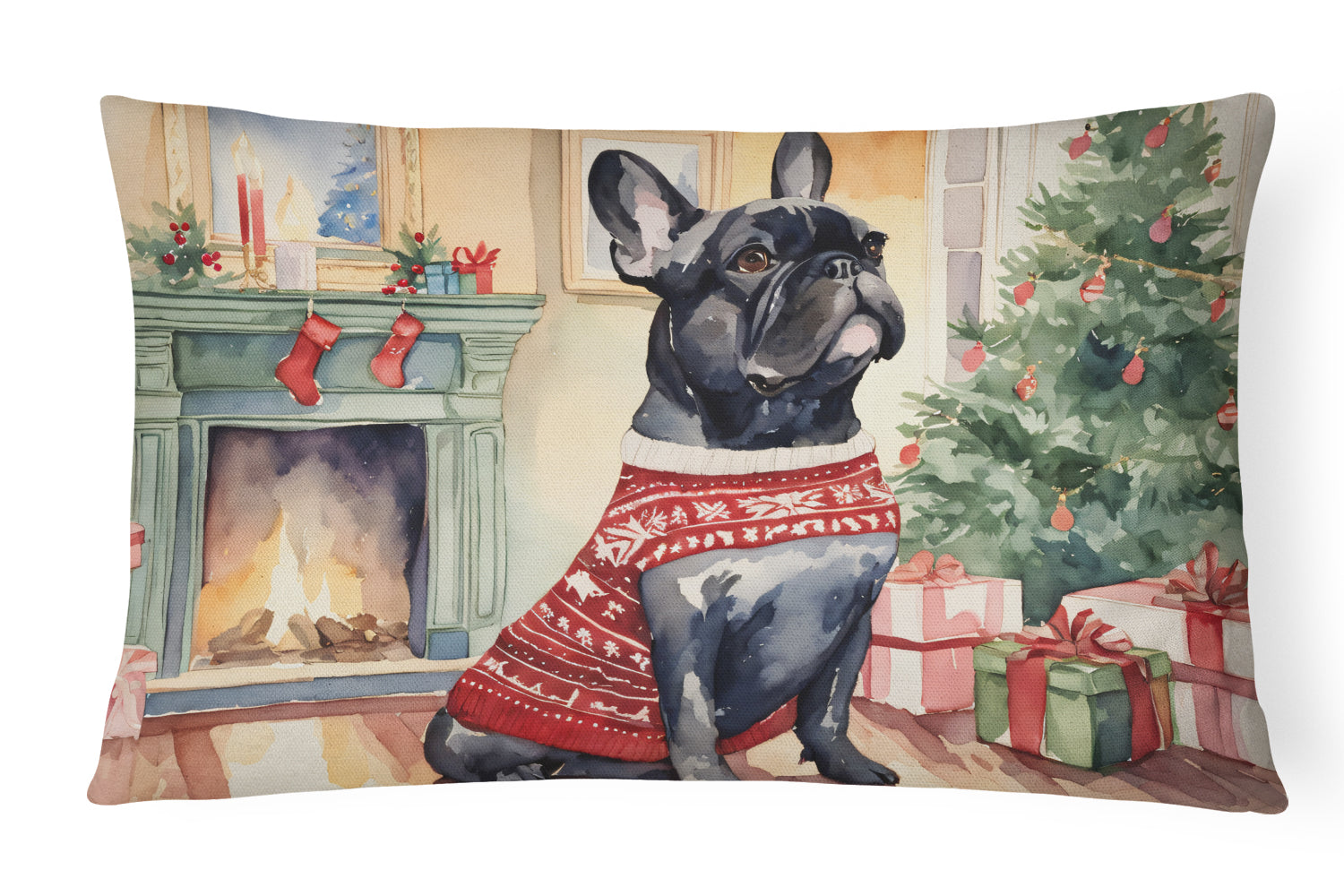 Buy this French Bulldog Christmas Throw Pillow