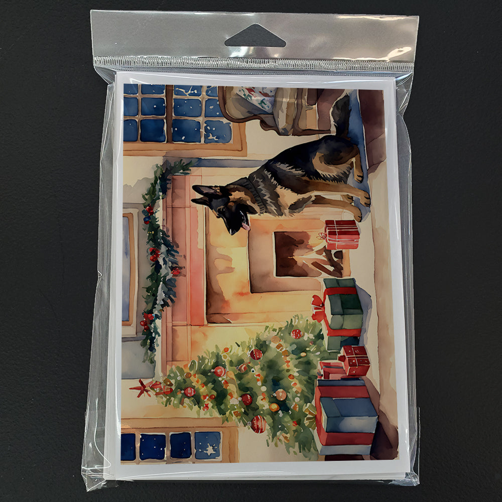 German Shepherd Christmas Greeting Cards Pack of 8