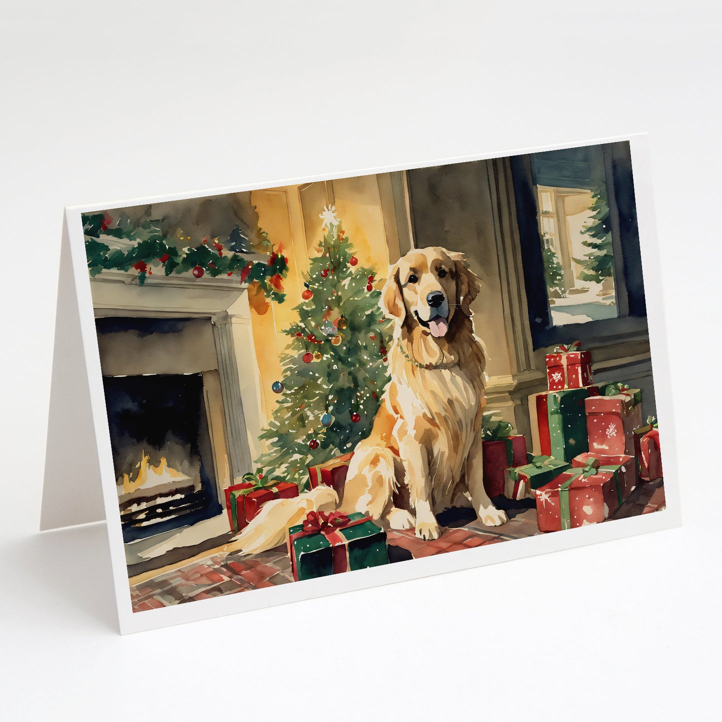 Buy this Golden Retriever Christmas Greeting Cards Pack of 8