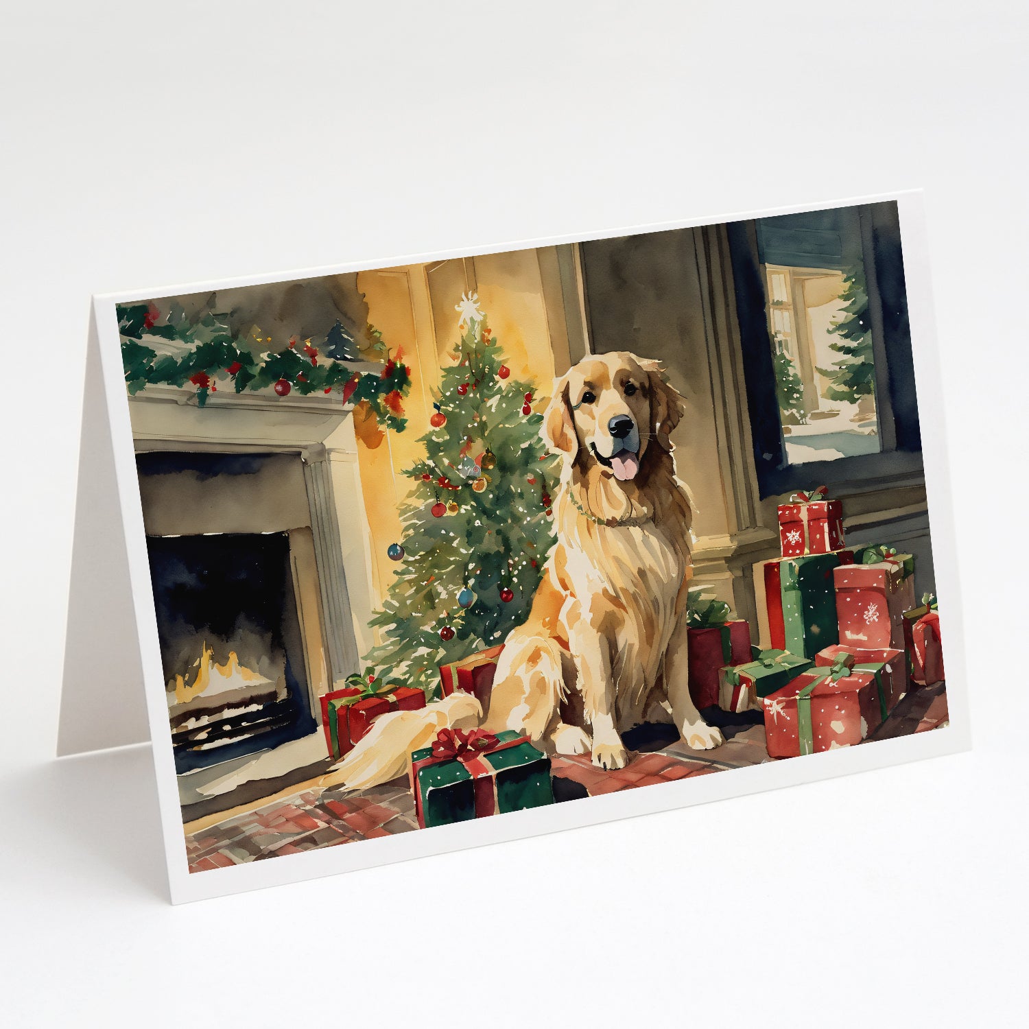 Buy this Golden Retriever Christmas Greeting Cards Pack of 8