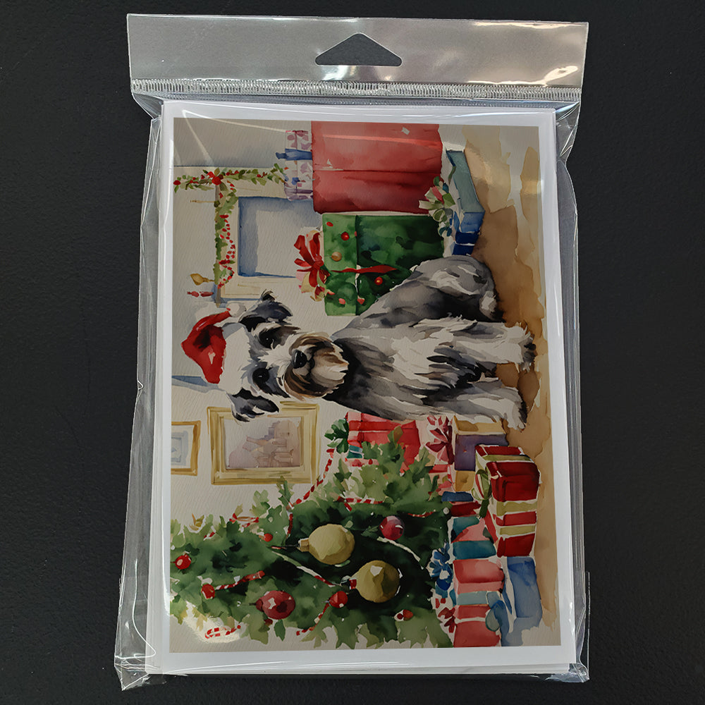 Schnauzer Christmas Greeting Cards Pack of 8